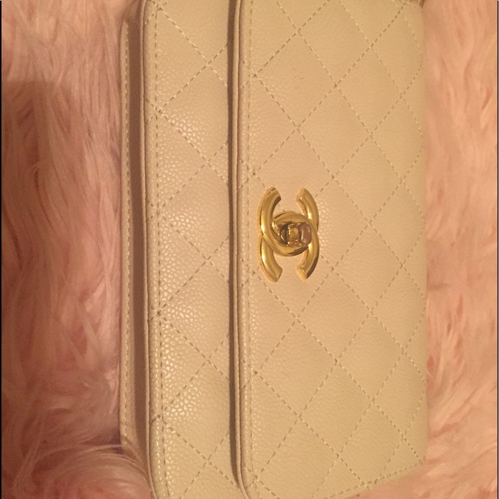 Gold and Beige handbag